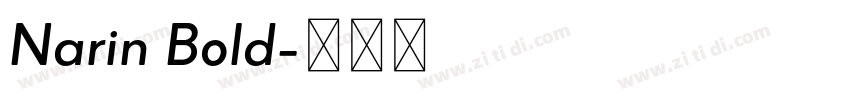 Narin Bold字体转换